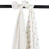 Swaddle 120x120cm 2-pack - Dot Stripe Sand