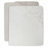 2-pack hoeslakens 60x120 - Nougat/Ivory