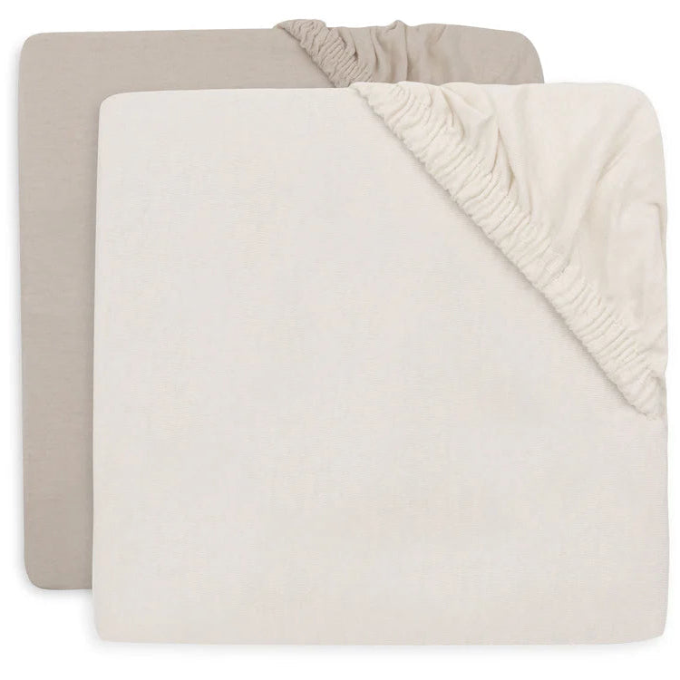 2-pack hoeslakens 60x120 - Sand/Oatmeal