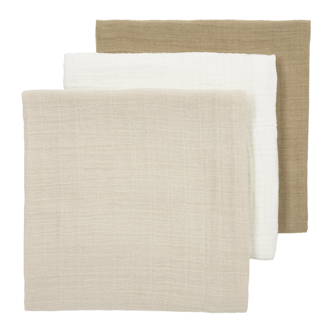 Hydrofiele monddoekjes 3-pack (effen kleuren)