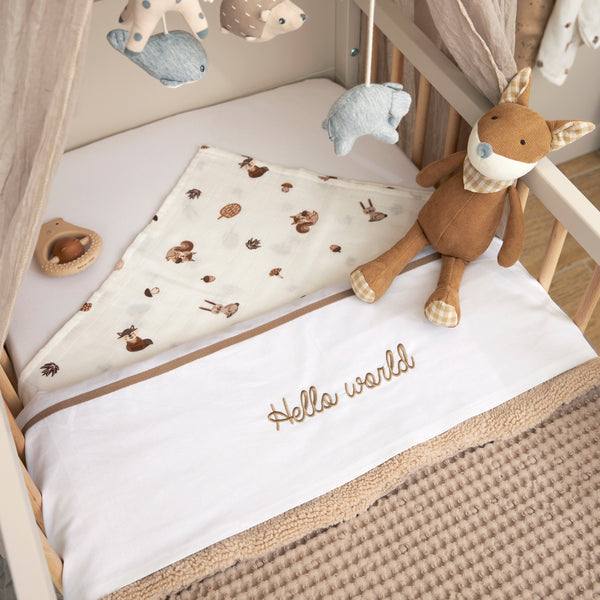 Baby bed crib sheet (100x150 cm) - Love you to the Moon & Back