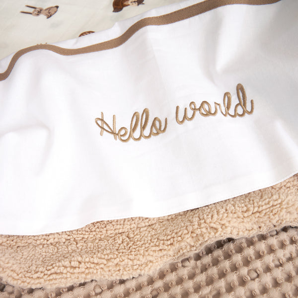 Baby bed crib sheet (100x150 cm) - Love you to the Moon & Back