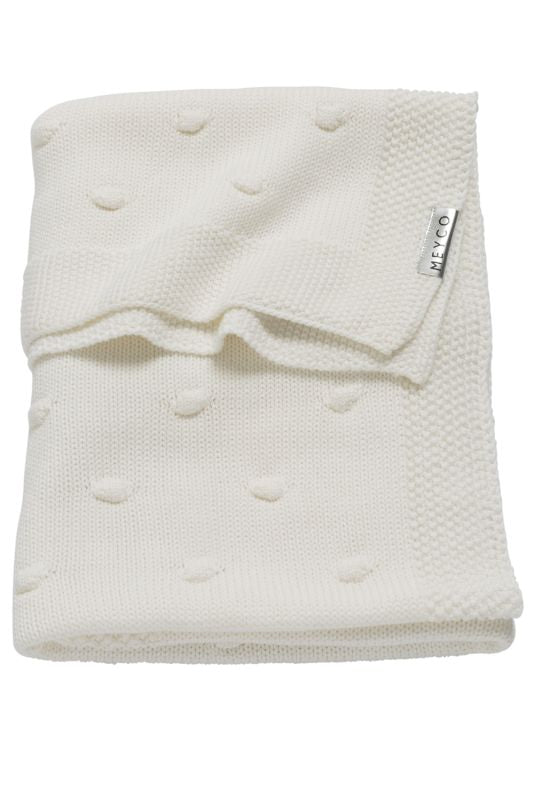 Ledikant deken Knots (100x150cm) - Offwhite