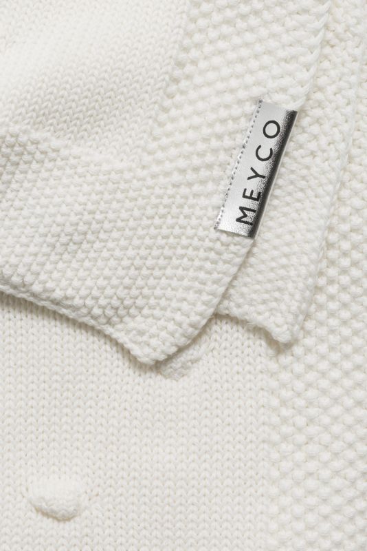 Ledikant deken Knots (100x150cm) - Offwhite