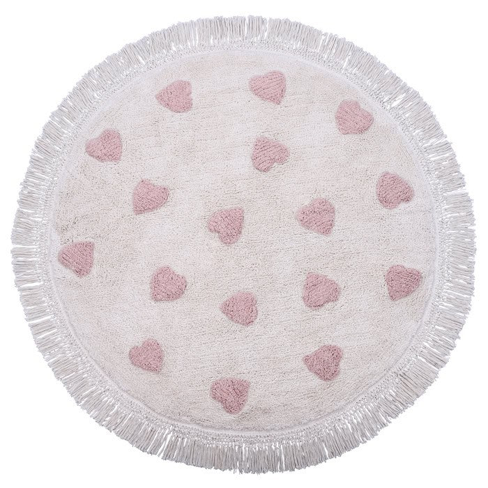Rosy Hearts rug (⌀ 140)