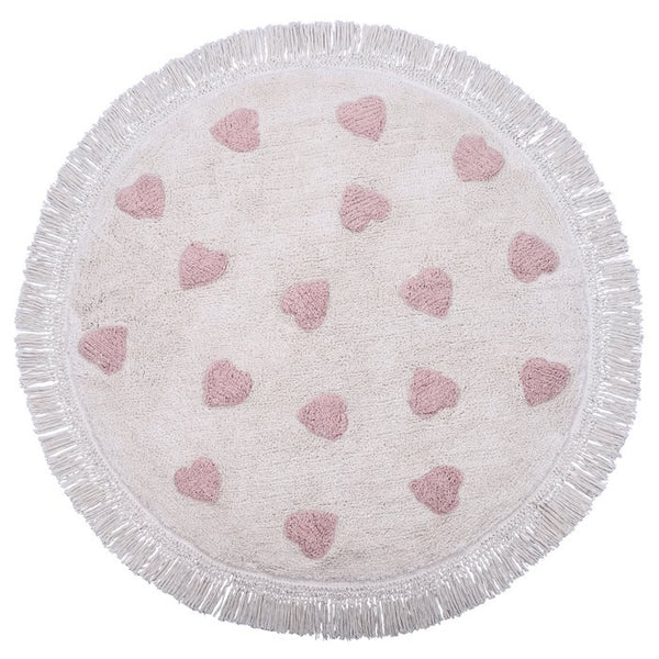 Vloerkleed Rosy Hearts (⌀ 140)