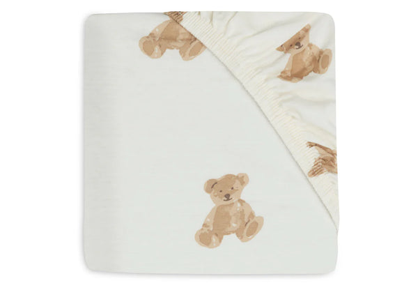 Fitted sheet crib/co-sleeper (40/50 x 80/90 cm) - Teddy Bear