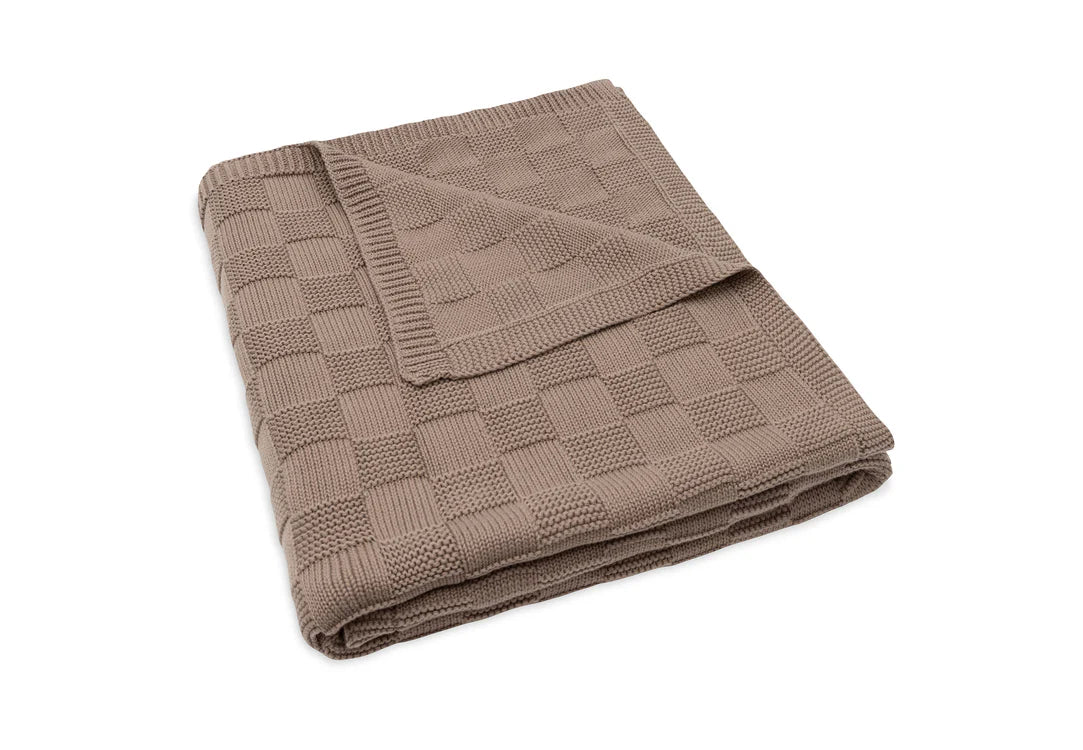 Ledikantdeken 100x150 cm - Box Knit Milky Coffee