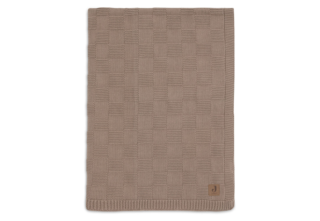 Ledikantdeken 100x150 cm - Box Knit Milky Coffee