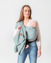 Ringsling Minty Grey - 100% organic hydrofiel katoen