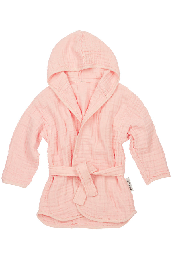 Badjas hydrofiel - Soft Pink (maat 86/92)