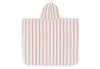 Badponcho Stripe Terry - Wild Rose (GOTS)