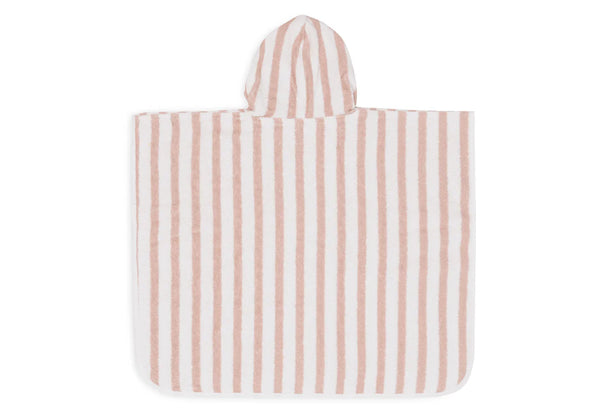 Badponcho Stripe Terry - Wild Rose (GOTS)