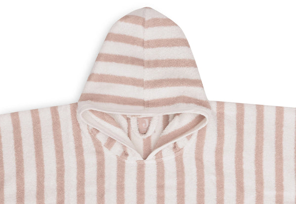 Badponcho Stripe Terry - Wild Rose (GOTS)