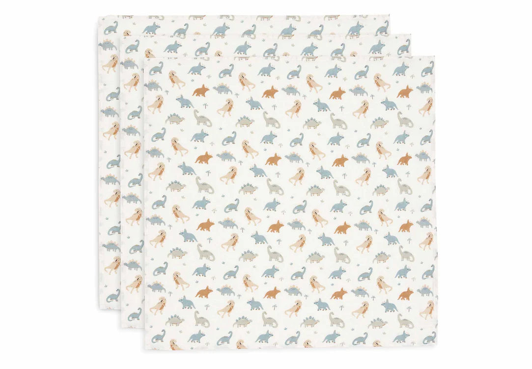 Jollein hydrofiele doeken 3-pack - 70x70 cm (diverse designs)