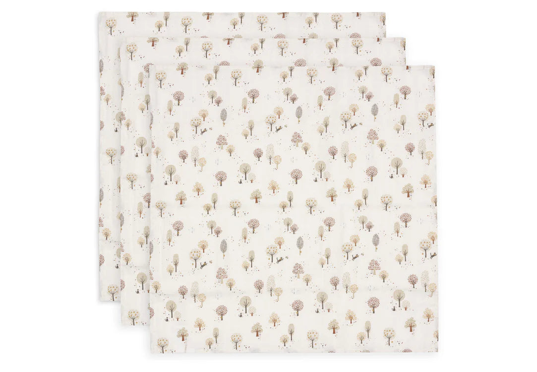 Jollein hydrofiele doeken 3-pack - 70x70 cm (diverse designs)