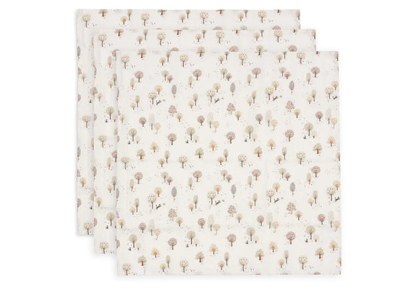 Jollein hydrofiele doeken 3-pack - 70x70 cm (diverse designs)