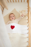 Ledikantlaken Sweet Heart (100x150 cm) - Rood