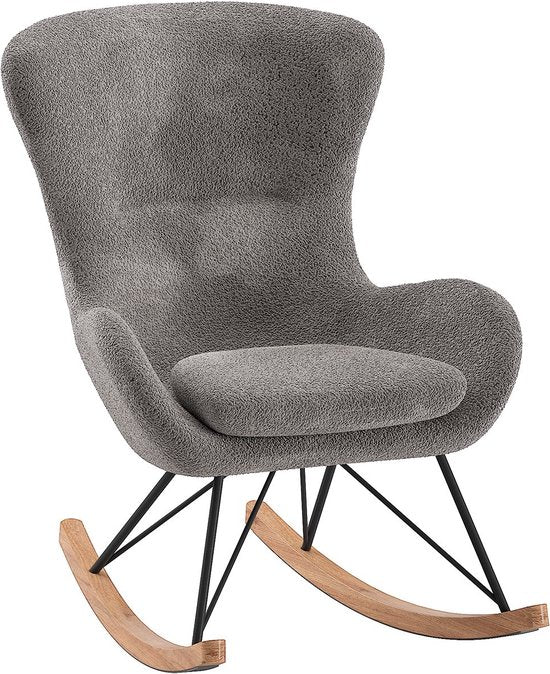 Schommelstoel Rocky - Bouclé Antraciet