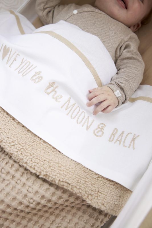 Ledikantlaken babybed (100x150 cm) - Love you to the Moon & Back