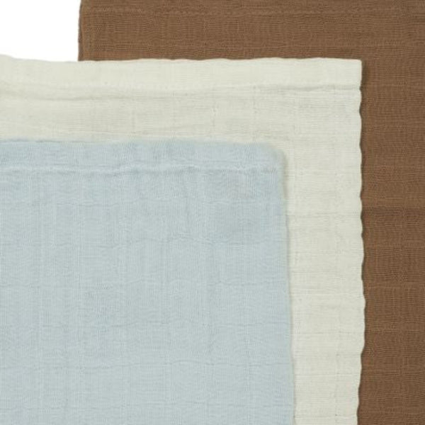 Hydrofiele monddoekjes 3-pack (effen kleuren)
