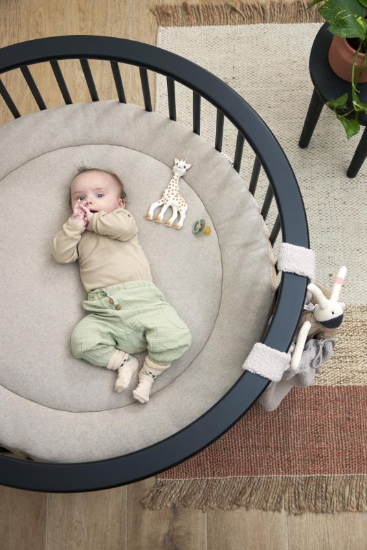 Playpen mat Sand Melange/Teddy Round