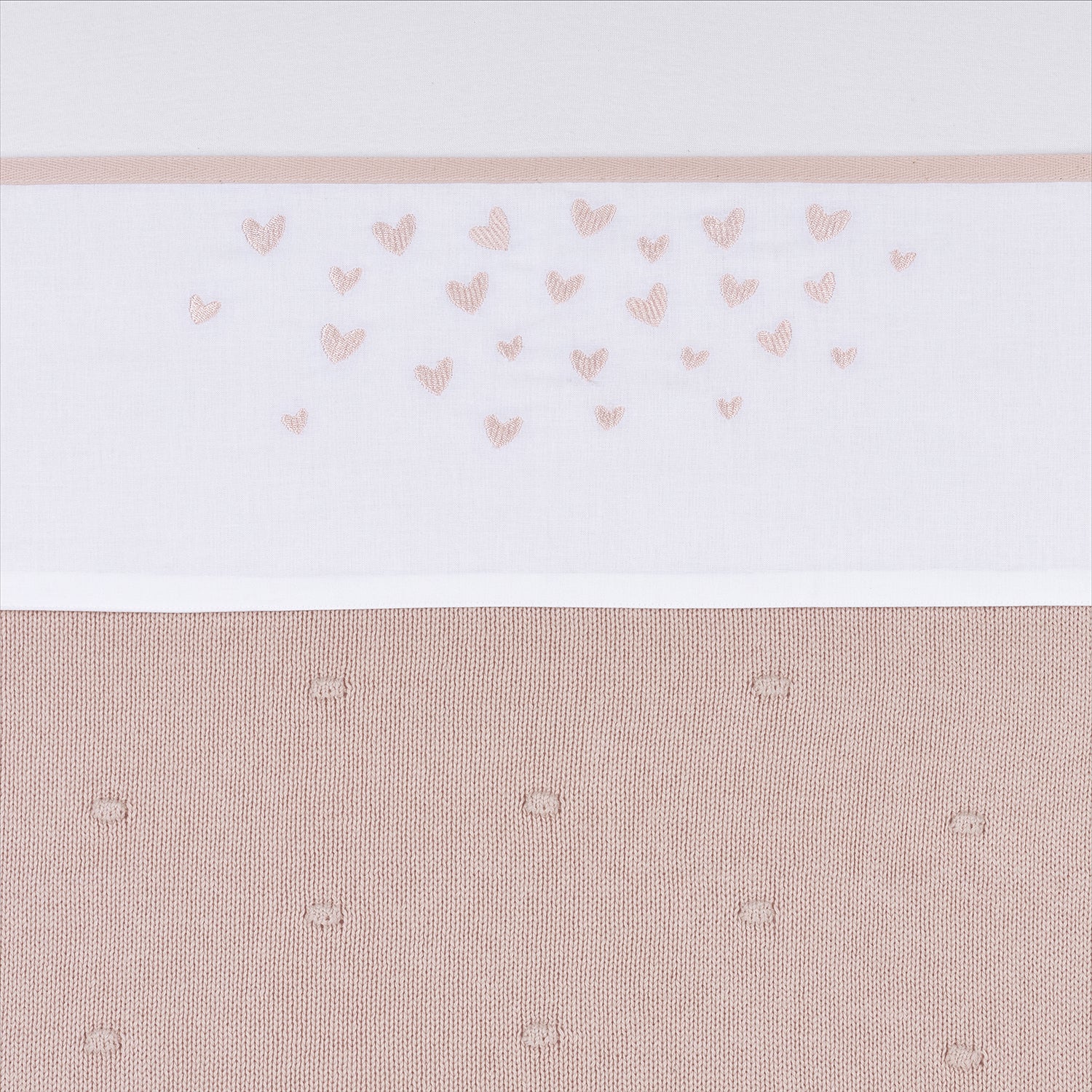 Ledikantlaken Hearts (100x150 cm) - Soft Pink