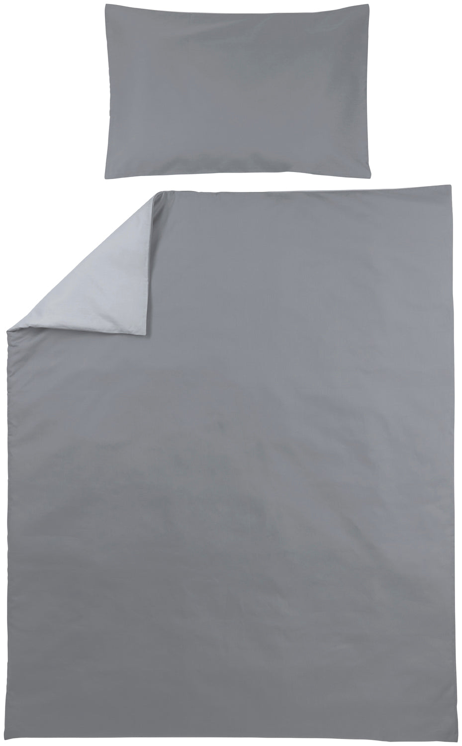 Meyco 1-pers dekbedovertrek (140x200/220 cm) - Grijs/Lichtgrijs