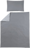 Meyco 1-pers dekbedovertrek (140x200/220 cm) - Grijs/Lichtgrijs