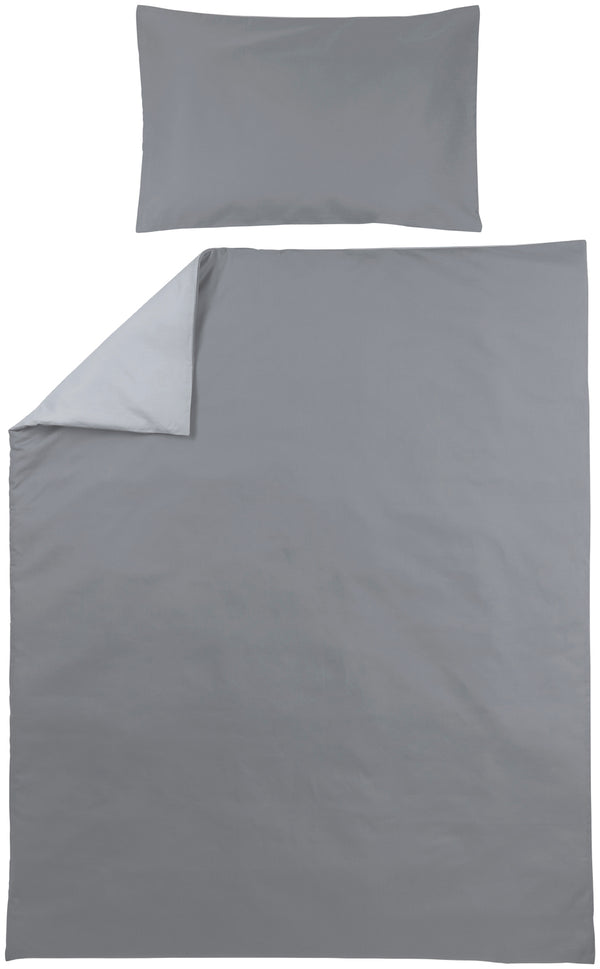 Meyco 1-pers dekbedovertrek (140x200/220 cm) - Grijs/Lichtgrijs