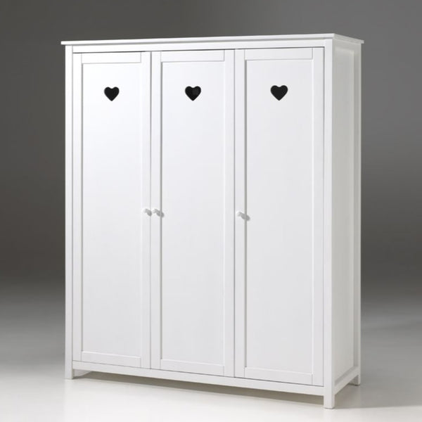 Amori 3-door wardrobe - White