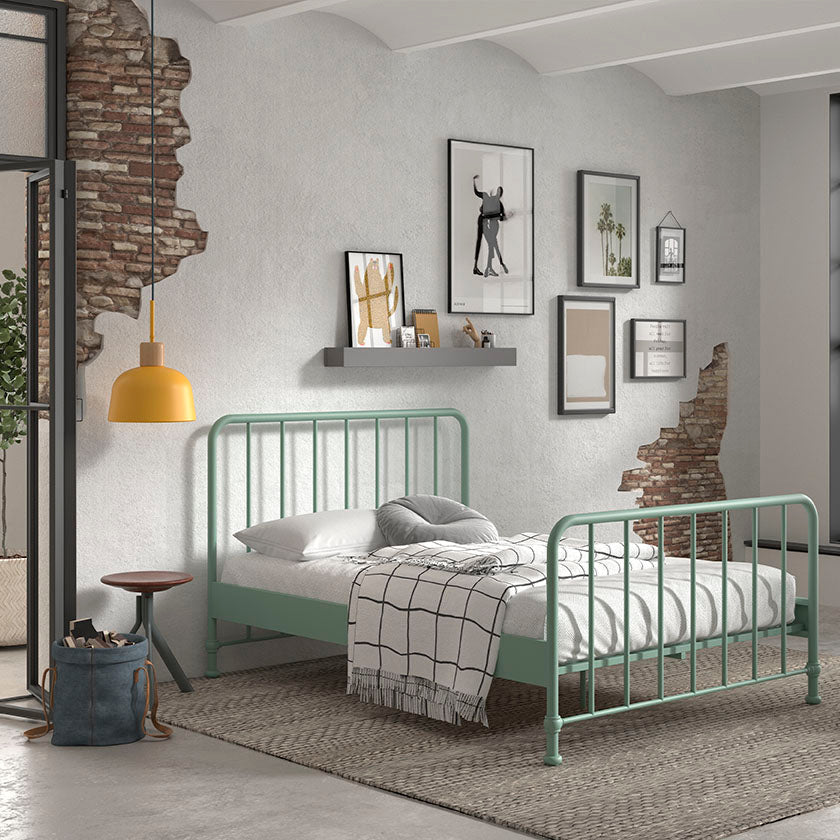 Bronxx twinbed 140x200 cm - Olive Green