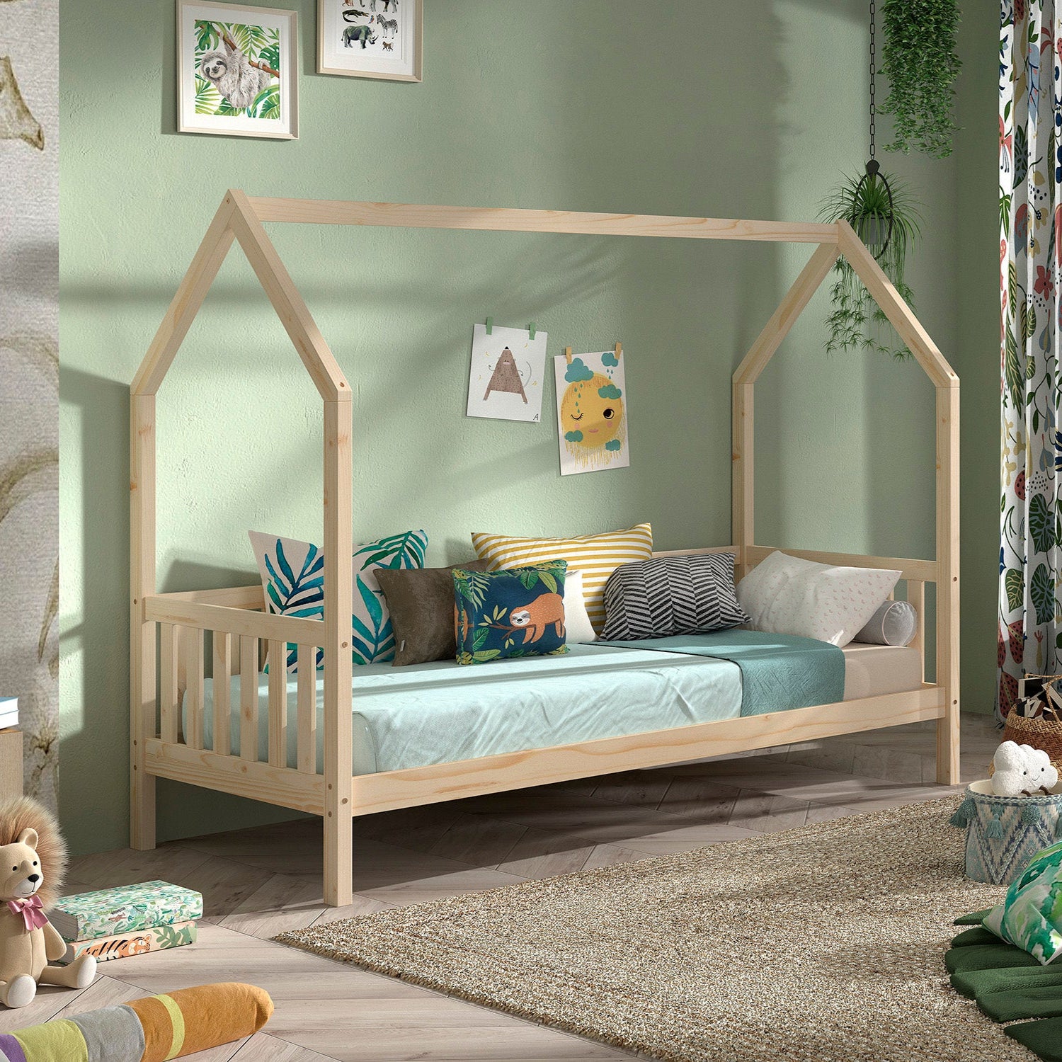 Cabane huisbed 90x200 cm - Natuur