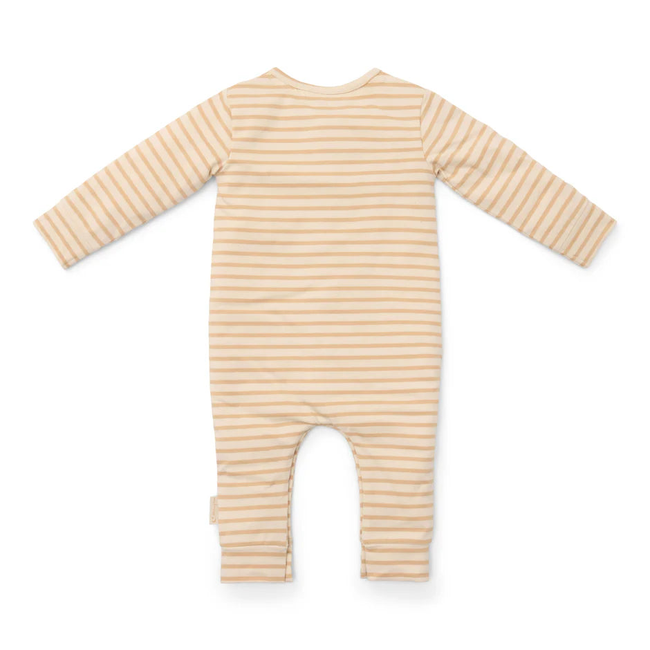 Eendelige Pyjama Natural Stripes - 74/80 (6-12 maanden)