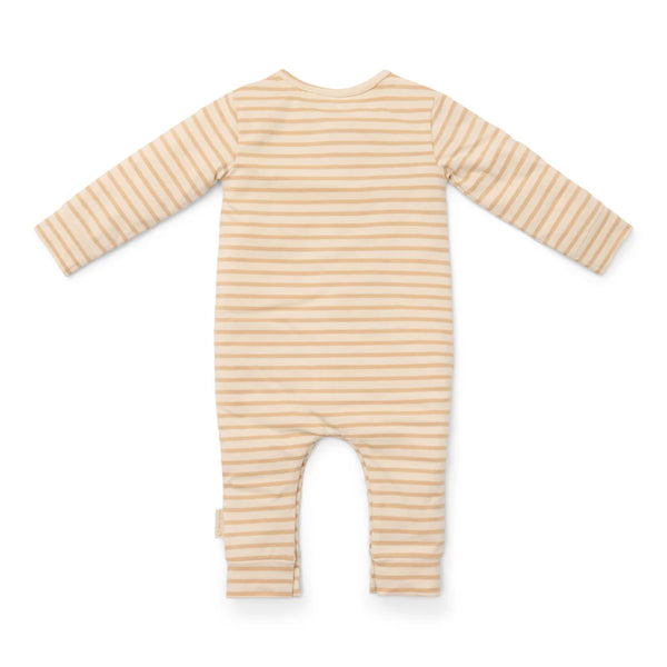 Eendelige Pyjama Natural Stripes - 74/80 (6-12 maanden)