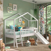 Huisbed Dallas met glijbaan 90x200 - Wit