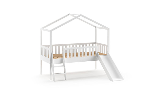 Huisbed Dallas met glijbaan 90x200 - Wit