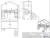 Huisbed Dallas met glijbaan 90x200 - Wit