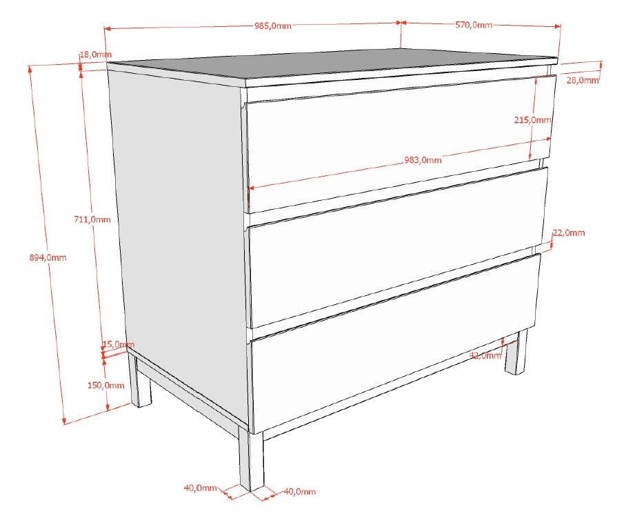 Commode Eva - Wit