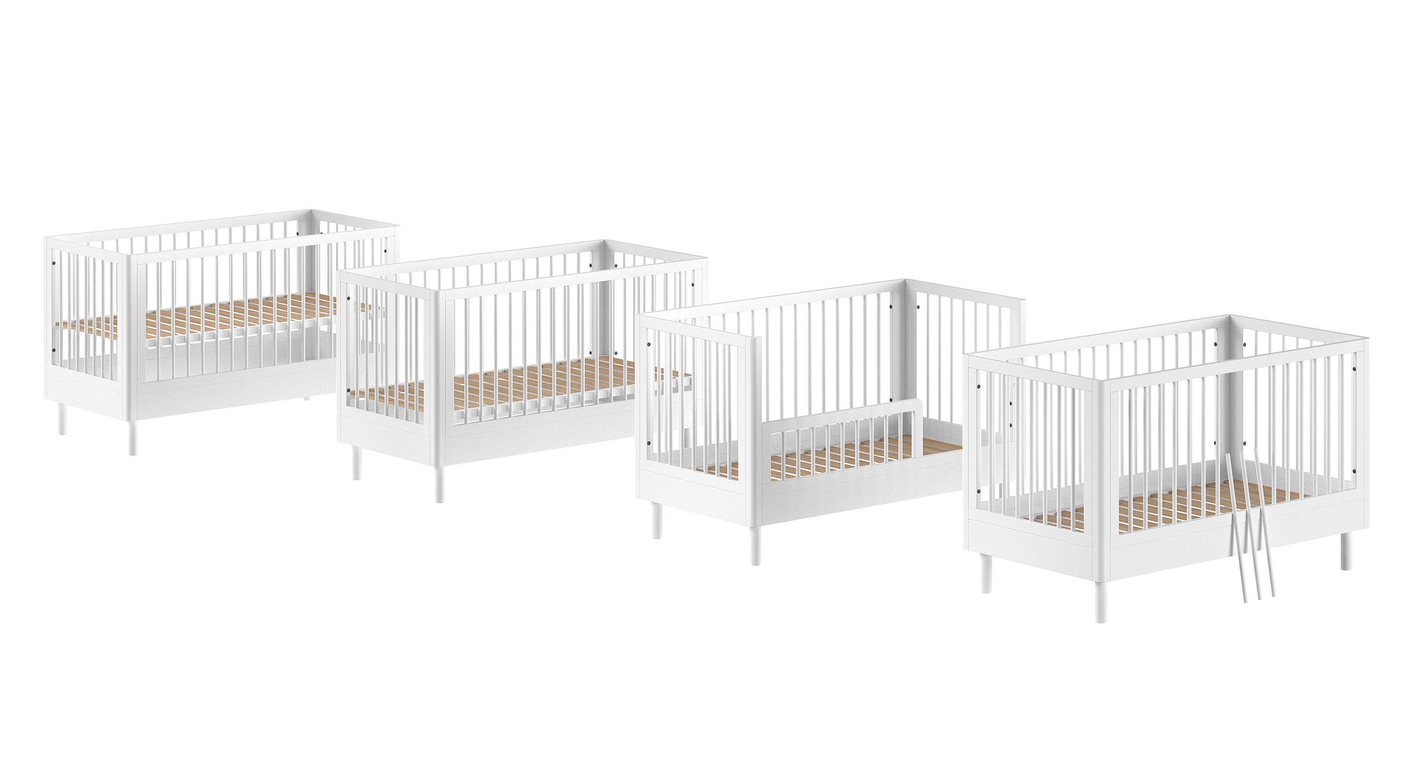Forrest 70x140 convertible bed - White