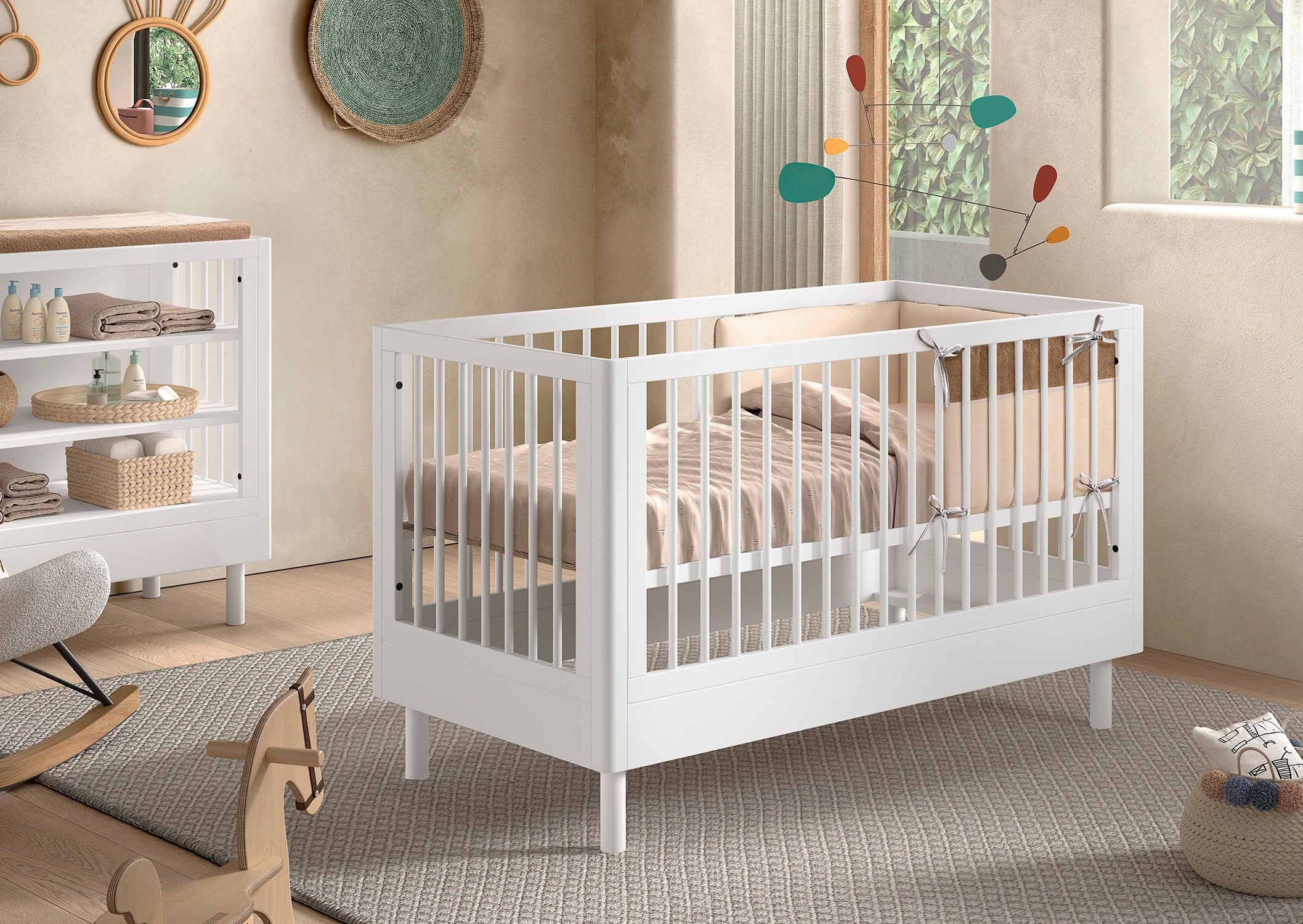 Forrest 70x140 convertible bed - White