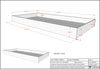 Forrest Kajuitbed 90x200 - Wit