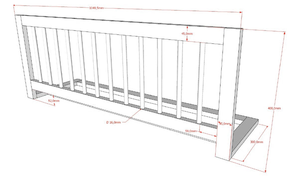Vipack Forrest House Bed 90x200 - White