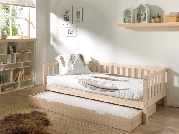 Fritz Kajuitbed met of zonder opberglade 90x200 - Naturel