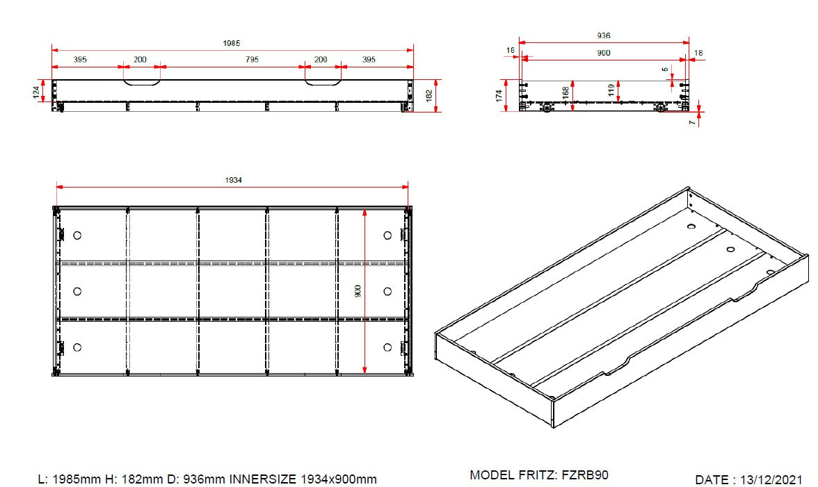 Fritz Kajuitbed met of zonder opberglade 90x200 - Naturel