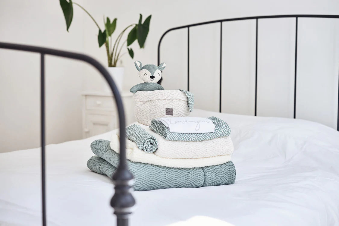 Ledikantlaken babybed (120x150 cm) - Love You Nougat
