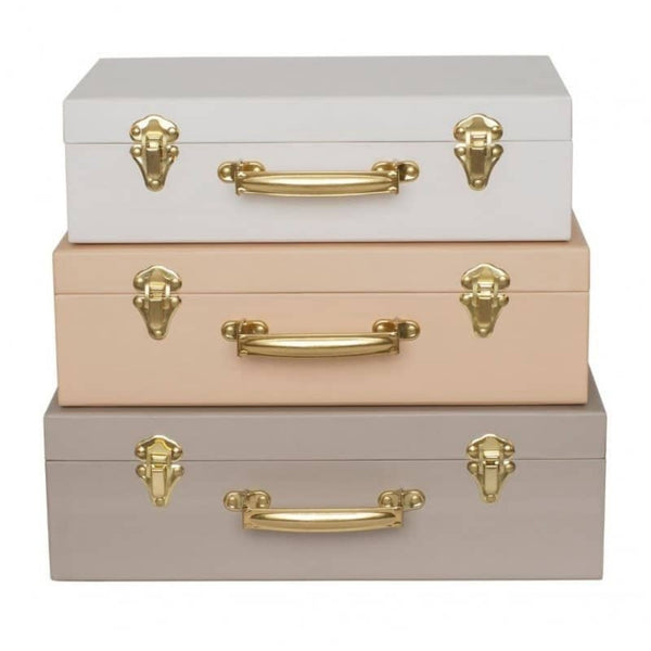 Set of 3 storage cases - Beige