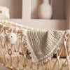 Wiegdeken Fringe (75x100 cm) - Olive Green/Ivory