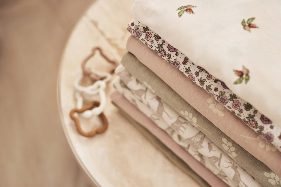 Fitted sheet crib/co-sleeper (40/50 x 80/90 cm) - Twig Olive Green