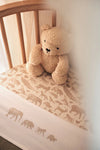 Fitted sheet crib/co-sleeper (40/50 x 80/90 cm) - Animals Nougat
